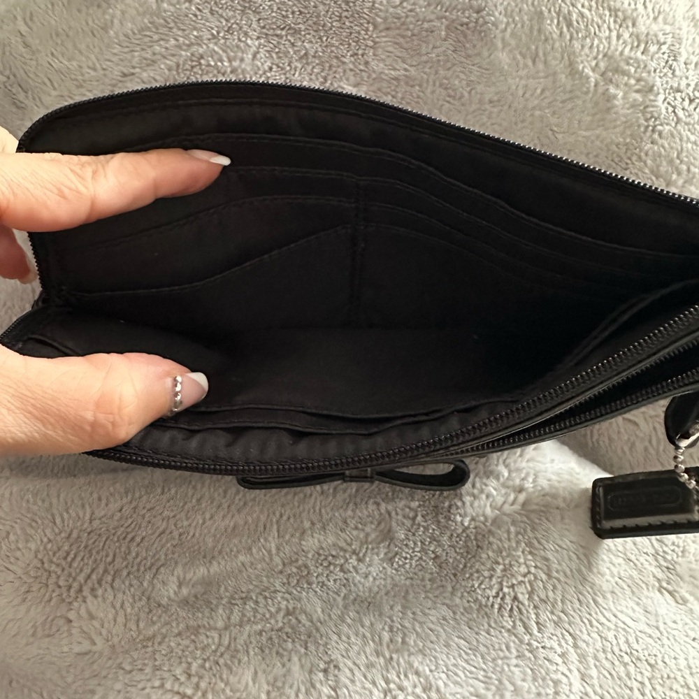 Coach Gray and Black Wristlet - Picture 6 of 7